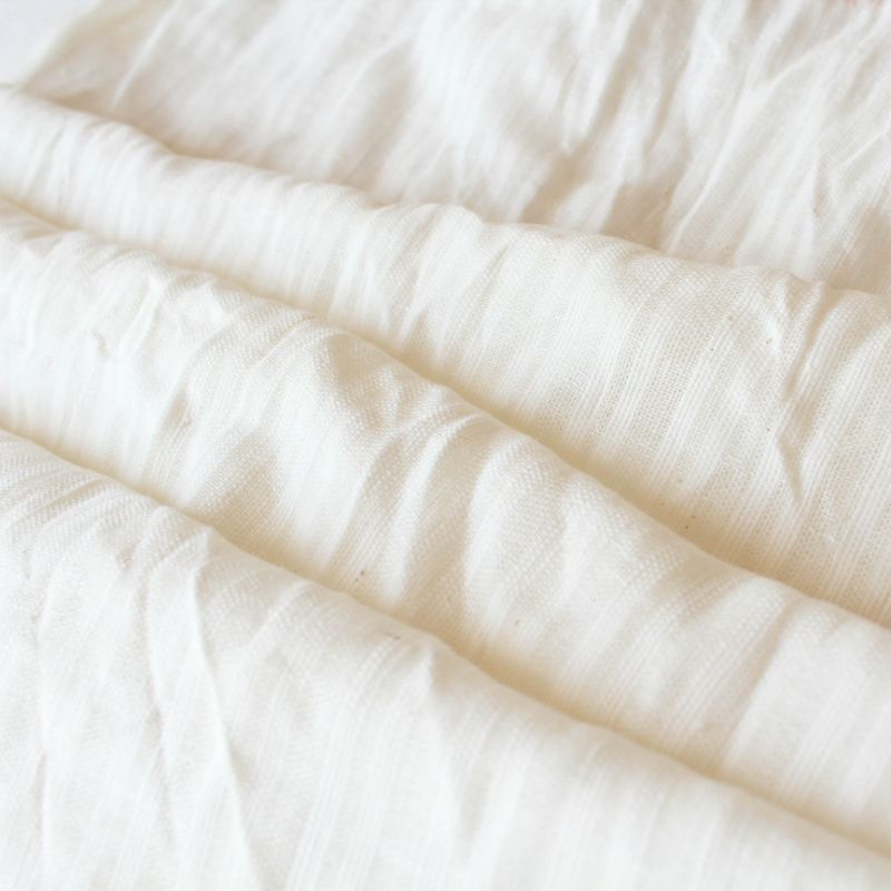 Premium White Khadi Stole – 100% Handwoven Cotton Dupatta for Women - Image 2