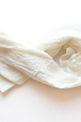 Premium White Khadi Stole – 100% Handwoven Cotton Dupatta for Women