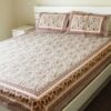 Rajasthani-kadi hand-block-print-double bedsheet-with-two-pillow