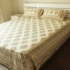 brown-border-150-tc-cotton-double-size-bedsheet-with-2-pillow-covers-side