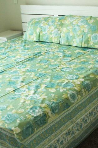 cotton-double-floral-flat-bedsheet-side