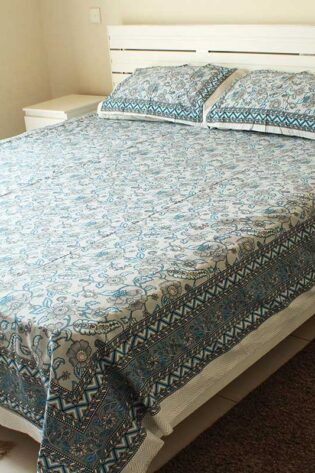 floral-print-double-size-bedsheet-with-2-pillow-side