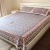 green-floral-Double-Bedsheet-With-2-Pillow-Covers-full