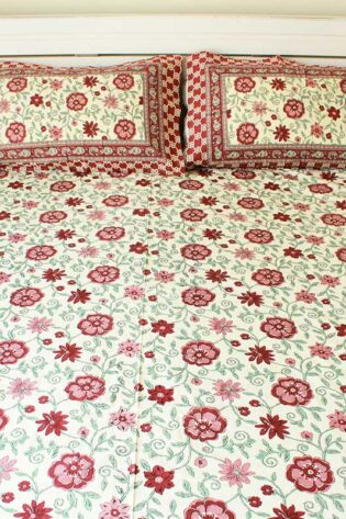 maroon-abstract-150-tc-cotton-double-size-bedsheet-with-2-pillow-covers-full