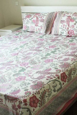 multicolor-floral-double-bedsheet-with-pillow-covers-side