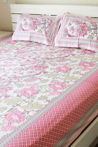 pink-flora-print-pillow-sidet-badsheet