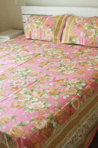 pink-tc-cotton-king-size-bedsheet-with-pillow-covers-side