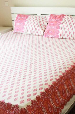 pink-white-print-badsheet