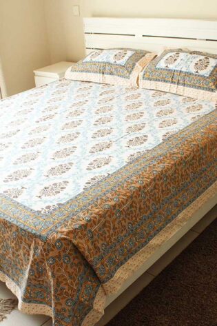 yellow-abstract-cotton-double-size-bedsheet-with-2-pillow-covers-side