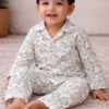 Dark Cartoon Print Muslin Khadi Cotton Kids Night Suit