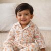 Orange Color Trible Print Cotton Kids Nights Suits