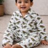 Bird Pattern Muslin Khadi Cotton Kids Night Suit