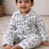 Dark Tribal Print Muslin Khadi Cotton Kids Night Suit