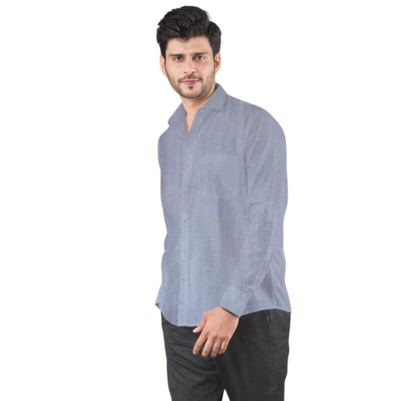 Pure 100% Cotton Formal Shirts - Full Sleeves Khadi Shirt for Men - Image 5