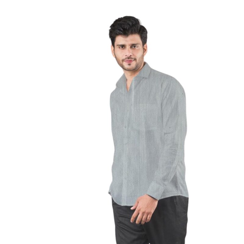 Pure 100% Cotton Formal Shirts - Full Sleeves Khadi Shirt for Men - Image 4