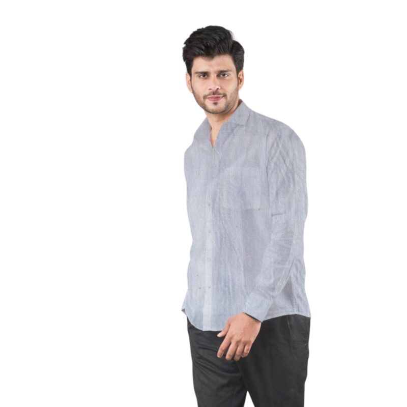 Pure 100% Cotton Formal Shirts - Full Sleeves Khadi Shirt for Men - Image 3