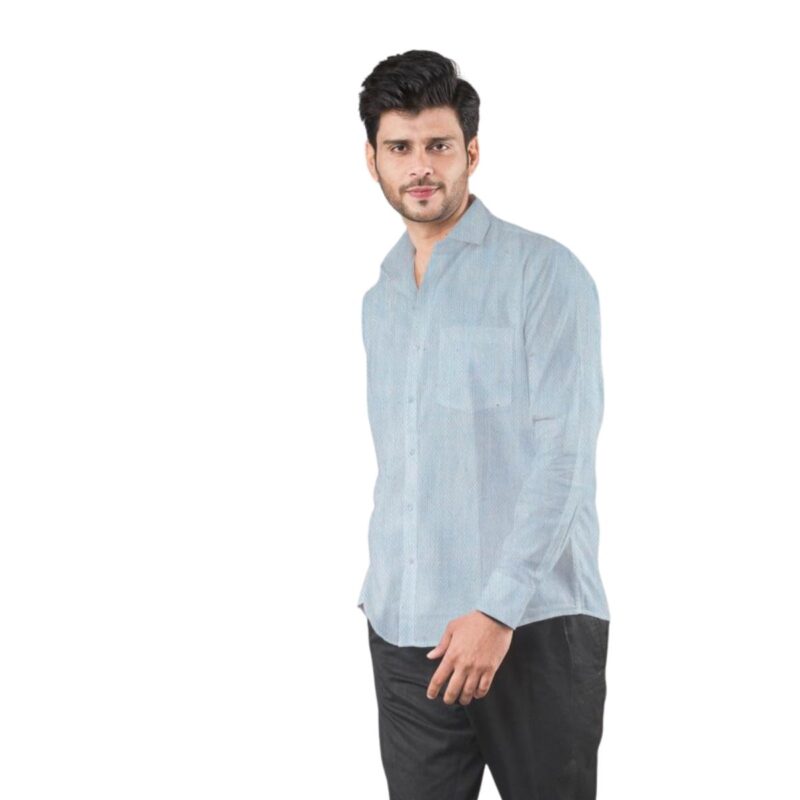 Pure 100% Cotton Formal Shirts - Full Sleeves Khadi Shirt for Men - Image 2