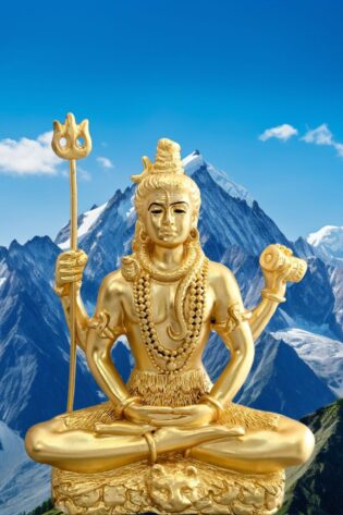 Gold Plated Shiv Idol, Shiva Gold Plating Gift Item | Decoration Item