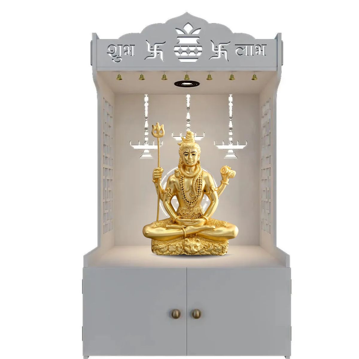 Gold Plated Shiv Idol, Shiva Gold Plating Gift Item | Decoration Item - Image 5
