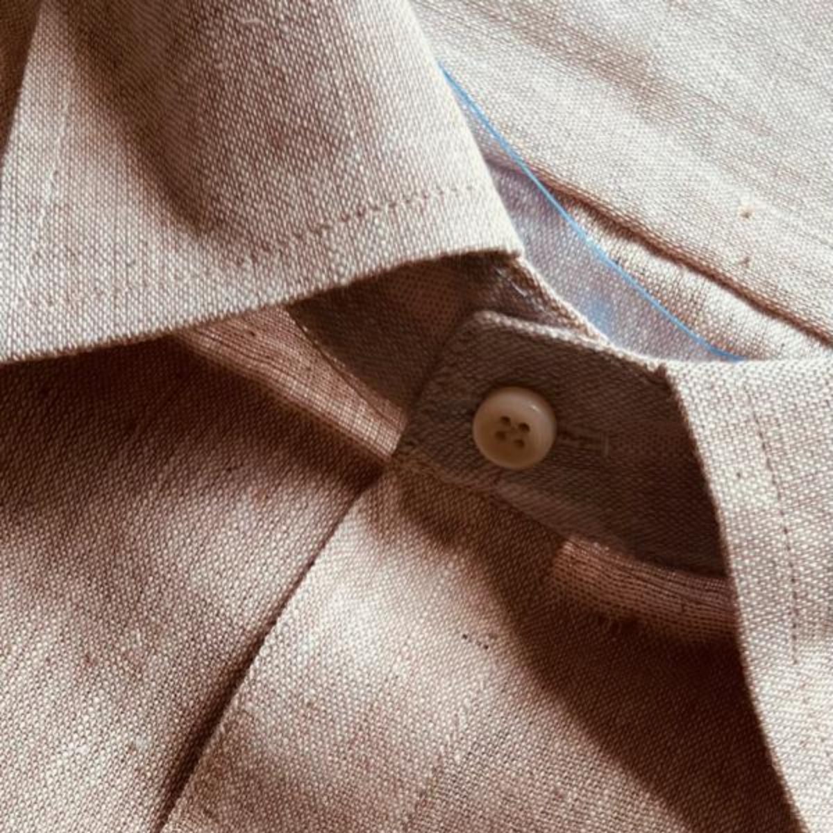 Signature Beige Full Sleeve Khadi Shirt | Pure Cotton Formal Wear - Image 3