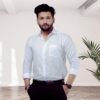 Signature White Full-Sleeve Khadi Shirt | Pure Cotton Formal Wear