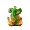 Gold Plated & Green Ganesha - Ganapati 8x4cm Idol | Gold & Silver Plated Ganesh Idol Online