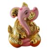 Pink & Gold Plated Ganesha - Ganapati 7x5cm Idol | Gold & Silver Plated Ganesh Idol Online