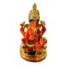 Sindoori & Golden Ganesha - Ganapati 8x4cm Idol for Gifting and Home Decor | Gold & Silver Plated Ganesh Idol Online