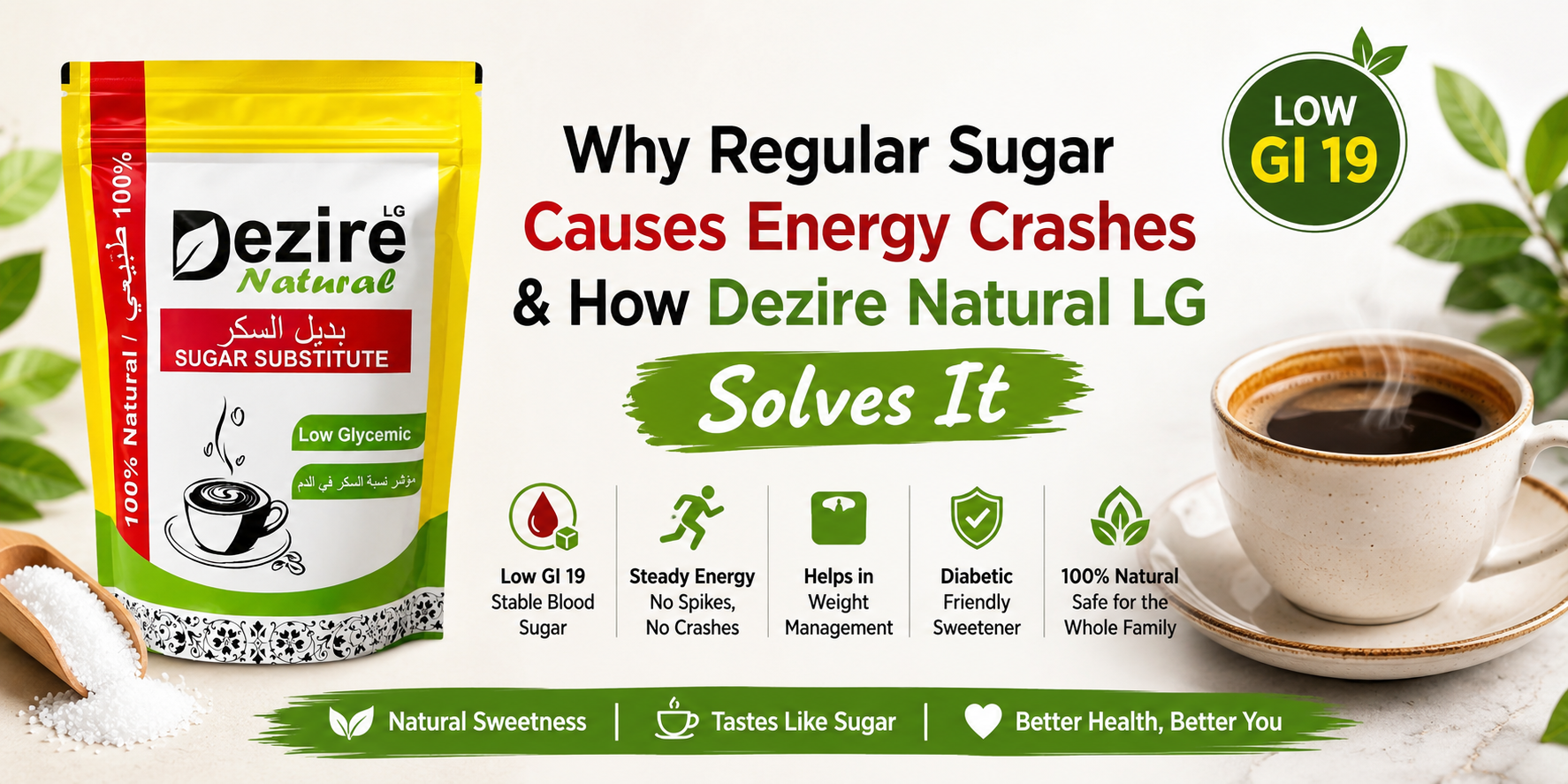 Why Regular Sugar Causes Energy Crashes & How Dezire Natural LG Solves It