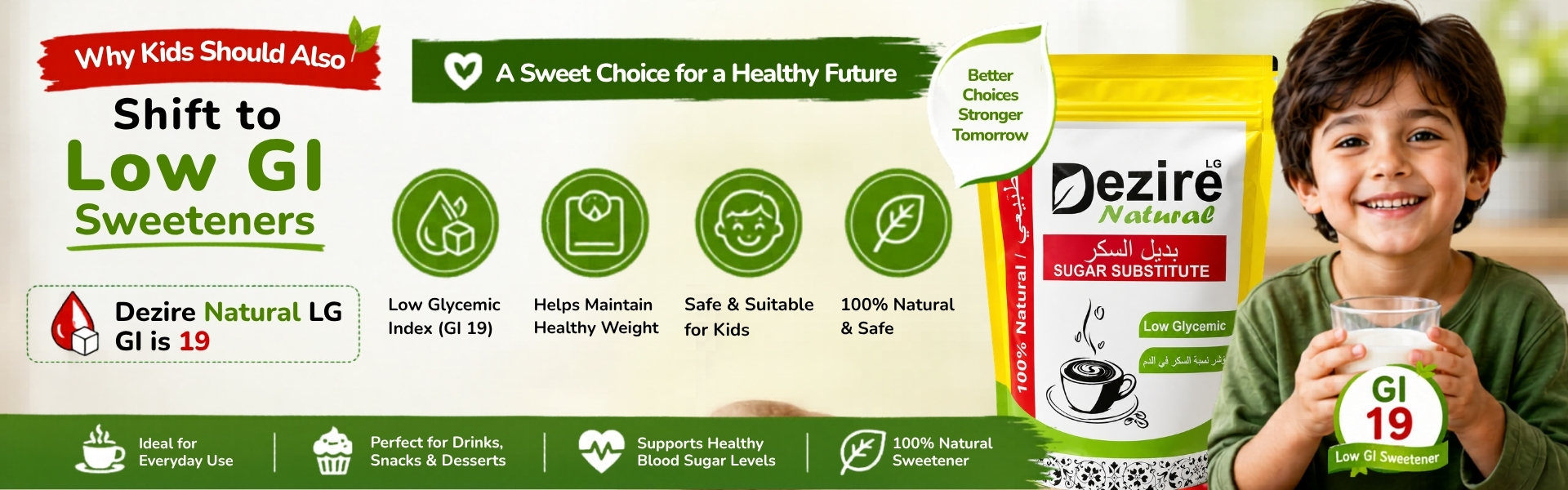 Why Kids Should Also Shift to Low GI Sweeteners Like Dezire Natural LG-GI – Health, Energy, Growth & Better Mood