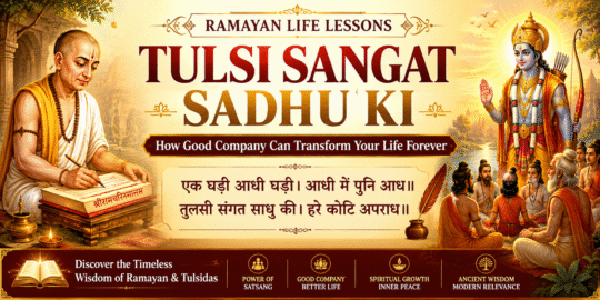 Tulsi Sangat Sadhu Ki Hare Koti Apradh Meaning from Ramayan by Tulsidas