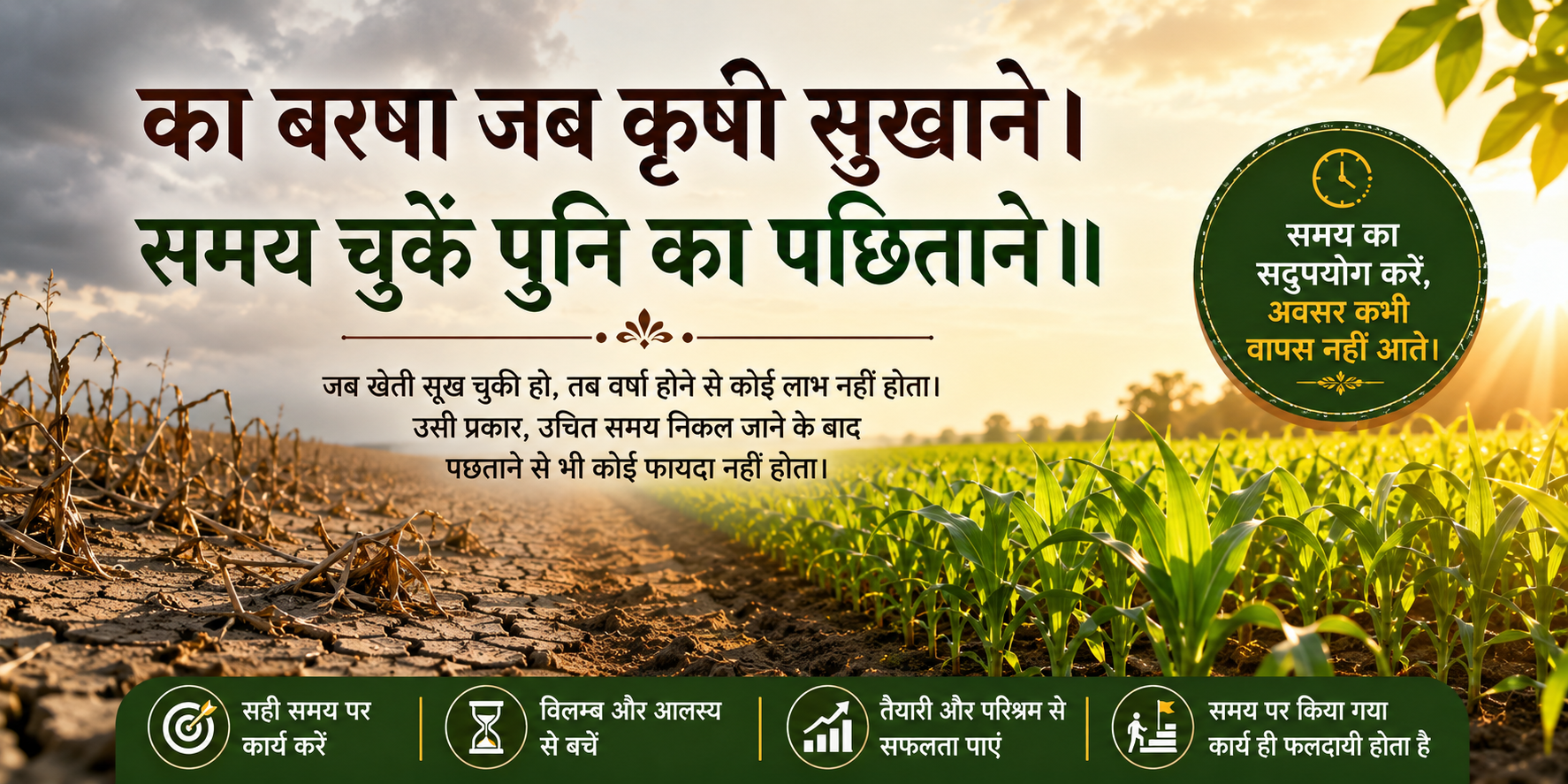 Ka Barsha Jab Krishi Sukhane: 15 Powerful Life Lessons About Time, Opportunity, and Success