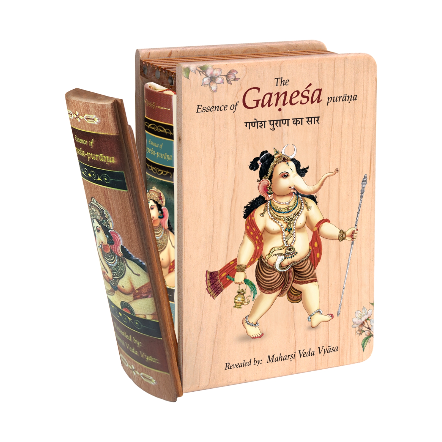 Vedic Cosmos Ganesha Purana Saar Book – Wooden Boxed Edition (A6 Size) | English & Hindi - Image 6