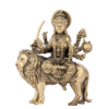 Durga Devi Sitting On Lion - 6 x 4 Inches | Brass Statue/ Durga Murti for Pooja/ 490 Gms Approx